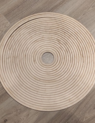 Kruh, drevený lem, základ makramé, 1 ks, 34 cm