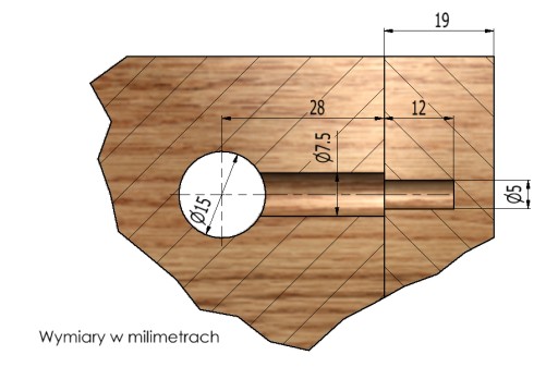 50x Excentrický nábytkový konektor + 19mm plochý kolík