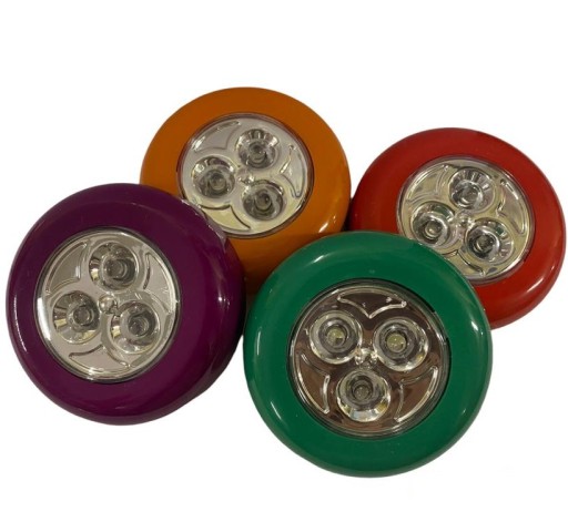 3x LED SAMOLEPIACA BATÉRIOVÁ DOTYKOVÁ LAMPA 1 ks