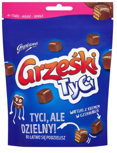 GRZEŚKI TYCI ČOKOLÁDOVÉ oblátky. DEZERT 120g