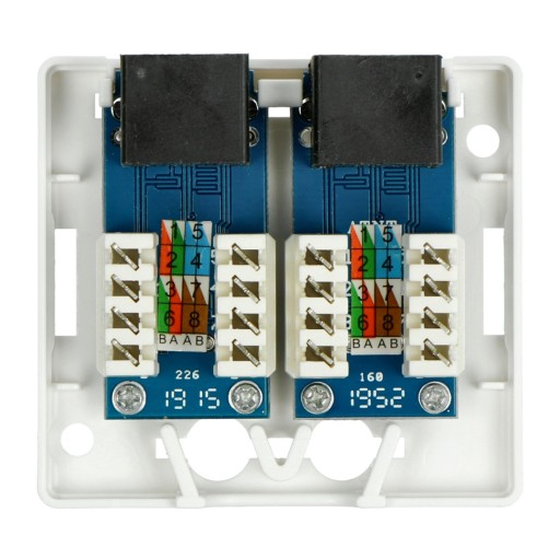 Lanberg OU6-0002-W RJ-45 zásuvka na povrch; UTP; biela farba