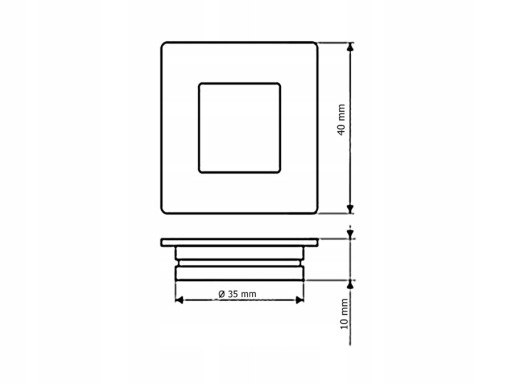 GTV B226 DRŽÁK 40 x 40 MM REKORTIZA OTVOR 35 MM HLINÍK