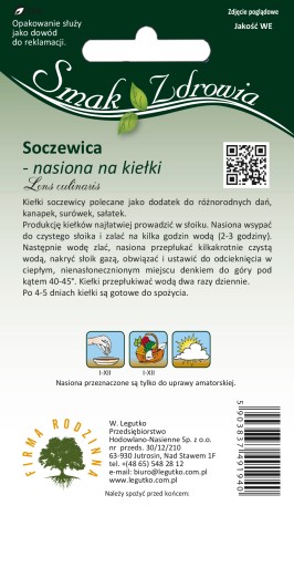 Semená do šošovicových klíčkov 30g - Semená - W. Legutko