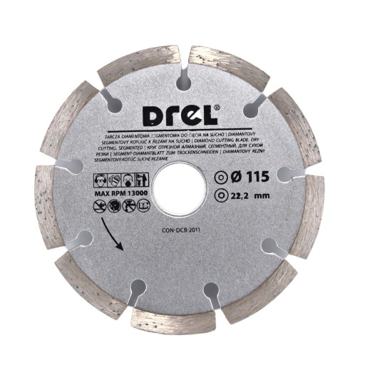 DIAMANTOVÝ DISK 115 x 22,2 SEGMENTOVÁ UPEVŇOVACIA ZÁSUVKA
