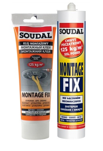 Montážne lepidlo MONTAGE FIX 280 ml Soudal