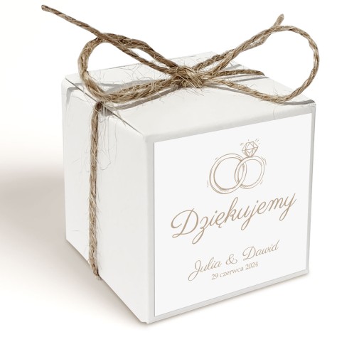 Darček vďaky Wedding 2 PERS fondán. VZORKY