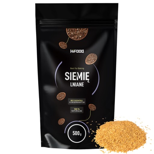 Zlatý ľan 500g HiFOOD Zlaté ľanové semienko PREMIUM