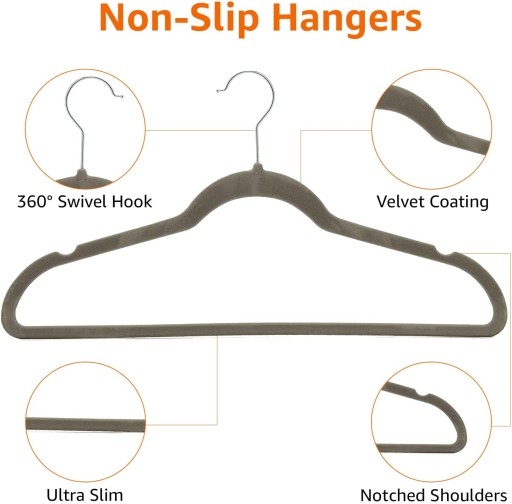 AmazonBasics zamatový vešiak na šaty