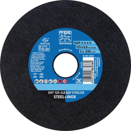A60SSGP INOX X-Slim rezné kotúče 125x0,8mm Pfe