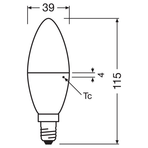 LED SVIEČKOVÁ žiarovka E14 7W 60W 806lm OSRAM HEAT