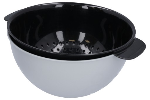 COLANDER Miska COLANDER so sitkom a pokrievkou sada 2v1 sivá priemer 23 cm