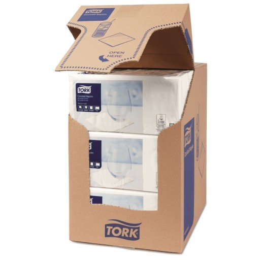 Tork 477534 - Obrúsky, biele, 2-vrstvové, x200