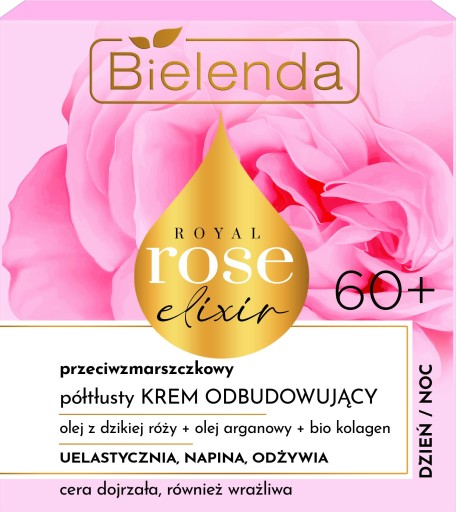 Bielenda Royal Rose Elixir mastný regeneračný krém proti vráskam 70+