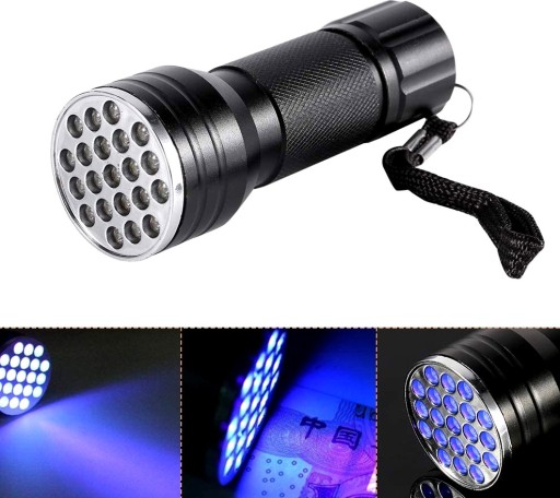 Baterka LED detektor Tester UV diód čierna BANKOVKA KLÍMA Jantárová Moč