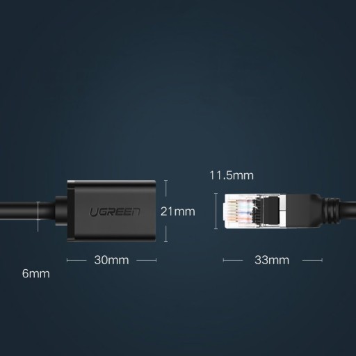 Ugreen Cat 6 FTP Ethernet RJ45 predlžovací kábel