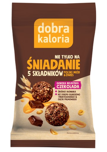 Dobrá Kaloria Guľôčky obalené v čokoláde a mede 40 g