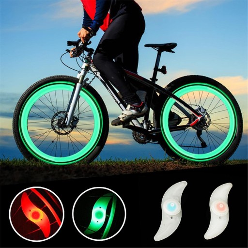 4 x LED SVETLO NA BICYKEL NA KRYT KOLESÁ RGB viacfarebný