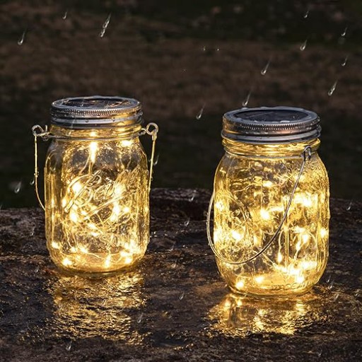 SOLAR záhradné svietidlo JAR sklenený lampáš