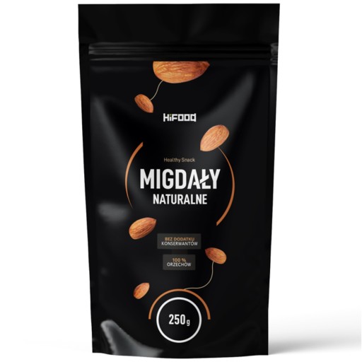 PRÍRODNÉ CELÉ MANDLE 250g HiFOOD CALIFORNIA