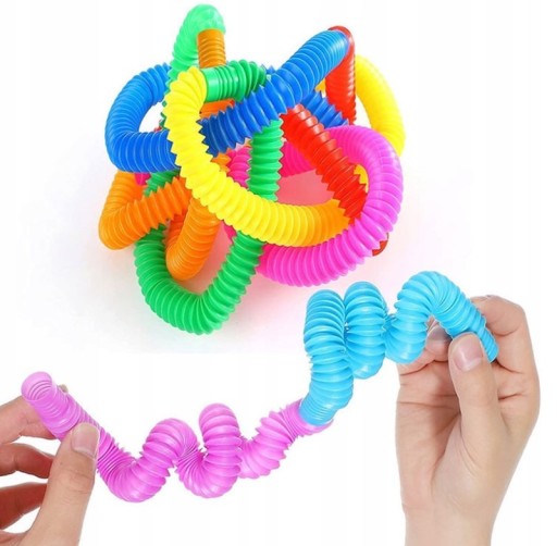 Pop Tubes Sensory Squishy Tubes Antistresová hrubá XXL hračka 6ks