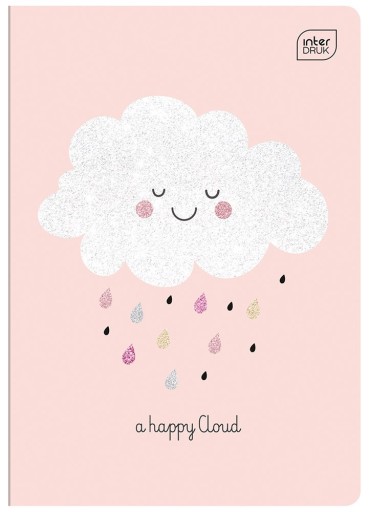 INTERPRINT NOTEBOOK A5-16 KONTROLOVANÝ - Glitter Girl - CLOUD