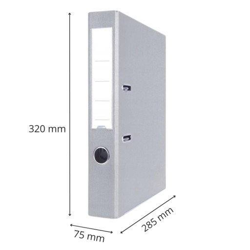 KANCELÁRSKA ZAVAZAČA A4 75 MM SO SIVÝM KOVANÍM