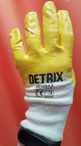 Pletené rukavice Detrix NITRIL lubrikanty YELLOW 7 S
