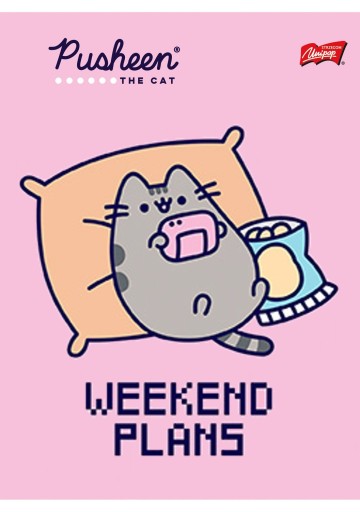 Pusheen Unipap A5 32k mriežkový notebook