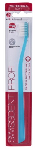 Mäkká zubná kefka Blue Swissdent Whitening 1 ks ZADARMO