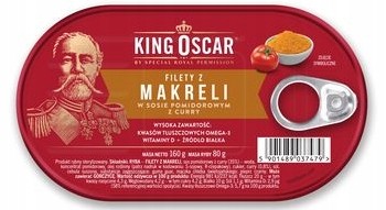 MAKERELOVÉ FILETKY V KARI OMÁČKE 160G KING OSCAR