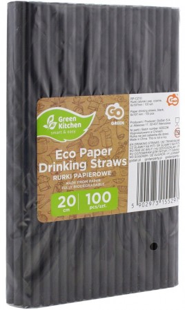 EKO EKO PAPIEROVÉ TUBY SLAMIEK čierne 100 ks