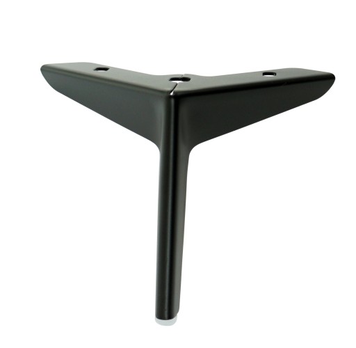 Diamantová nábytková noha 13 cm, moderná, čierna