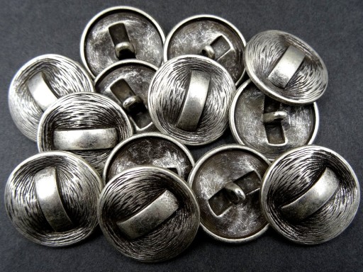 25mm kovové gombíky 1ks STRIEBORNÁ farba vintage K336A 2108