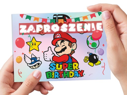 POZVÁNKA SUPER MARIO BROS NA NARODENINY DIEŤAŤA + OBÁLKA ZDARMA