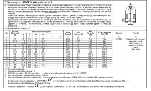 PODLÉŽNY TRIEDA 6 GM-SP 1,5T WLL