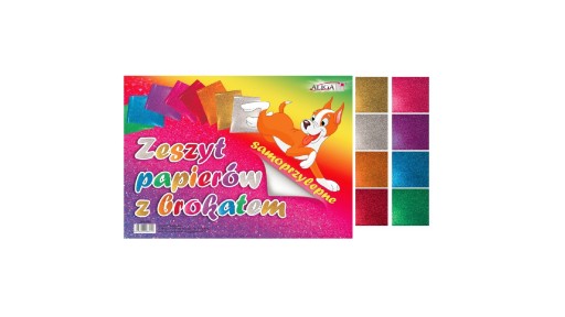 B5 zošit samolepiacich trblietavých papierov 17x
