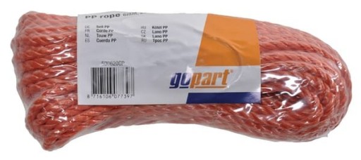 Gopart oranžové polypropylénové lano 4mm 20 m