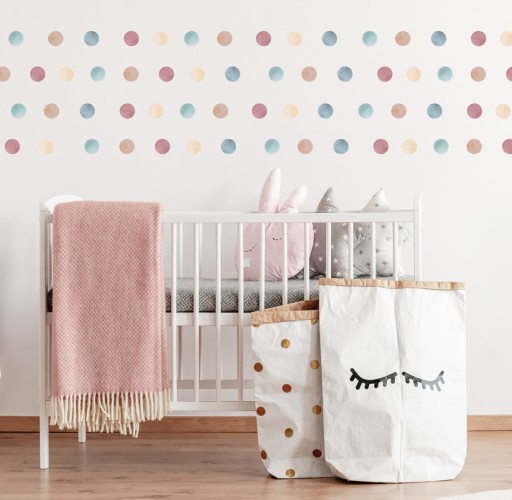 NÁLEPY NA STENU BOHO BODKY 50x75cm 88ks KP4
