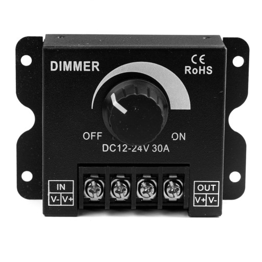 LED stmievač DIMMER regulátor 12V 24V 30A 360W P
