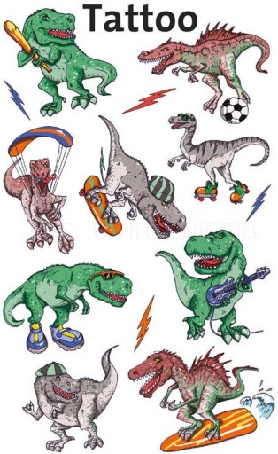 Tetovanie AVERY pre deti tetovanie dinosaura 2