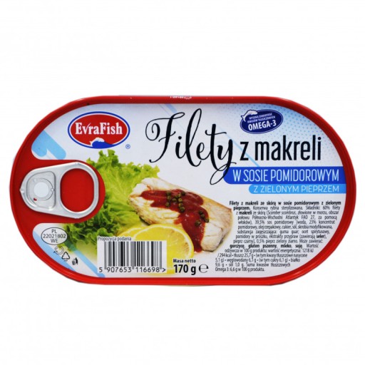 Evra.Filet makrela korenie 170g