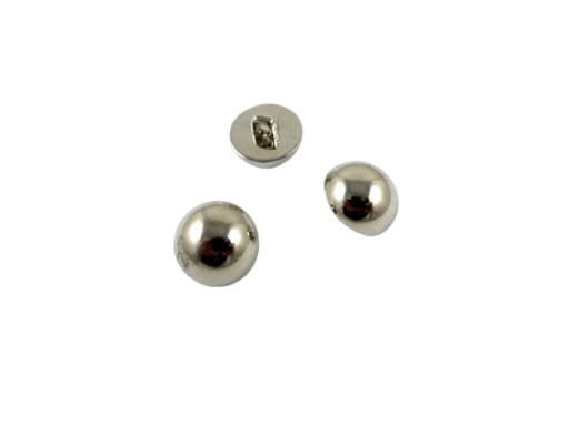 Zrkadlový gombík na nohe - 10mm strieborný (6 ks)