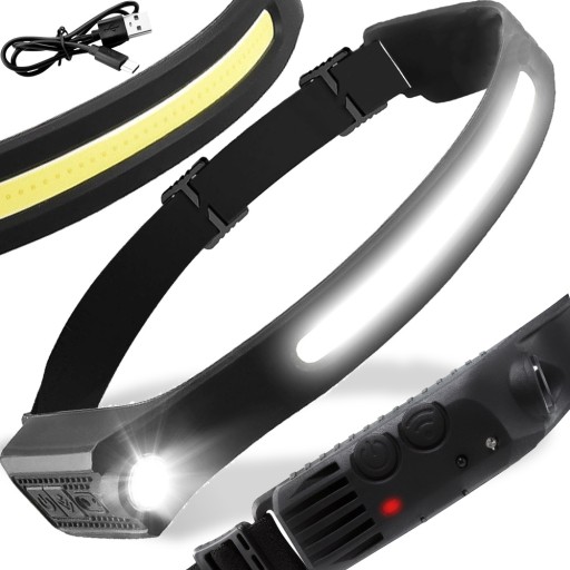 VÝKONNÁ LED HLAVOVÁ LAMPA SNÍMAČ POHYBU HLAVOVEJ LAMPY COB XPE