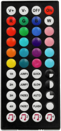 RGB OVLÁDAČ PRE LED pásik + Bluetooth aplikácia pre hudobný telefón 2 vstupy