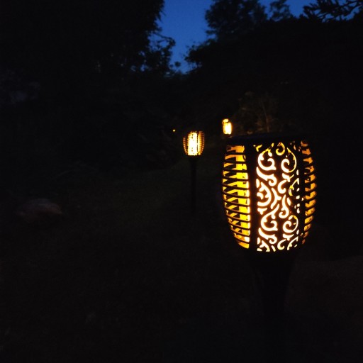 Solárna záhradná lampa TORCH Fire FLAME Effect 50 cm Záhradná dekorácia