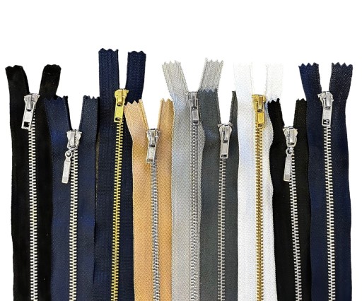 TENKÝ KOVOVÝ Zips VT0 35 cm ZLATÝ 1 ks.