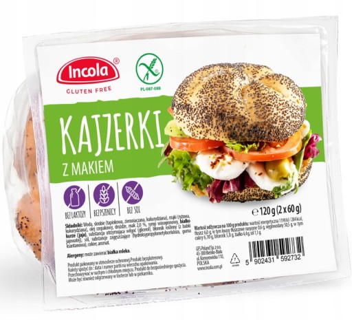Incola Kajzerka rožok s makom 2 x 60 g