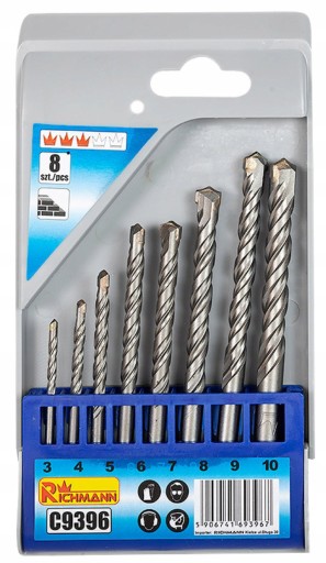 VRTÁKY DO BETÓNU 3-10 MM SADA 8 RICHMANN C9396