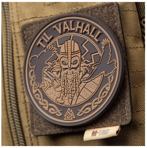NÁŠIVA NA VELCRO ZNAK PVC ZNAK BOJOVNÍKA TIL VALHALL M-TAC COYOTE
