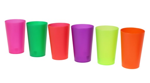 Farebné plastové poháre 6KS NARODENINY